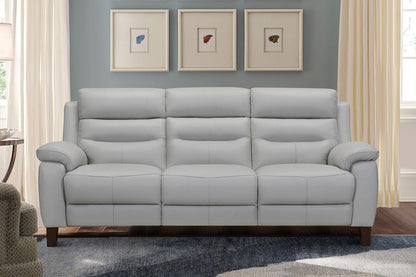 Armen Living - Hayward 82in Dove Gray Genuine Leather Power Reclining Sofa - LCHA3DV veiw 7