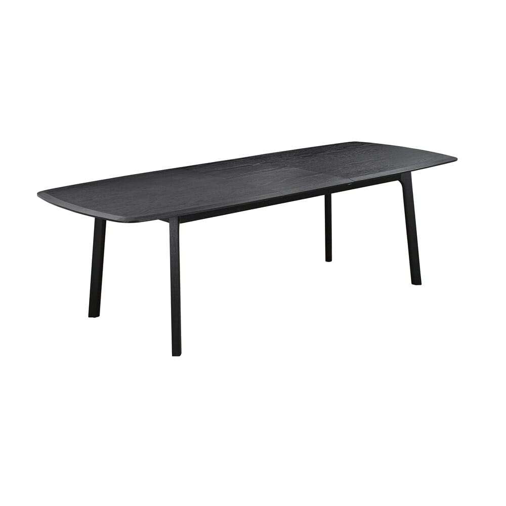 Armen Living - Holland Extendable Rectangle 98in Dining Table in Black Brushed Oak - LCHNDIBLK veiw 2