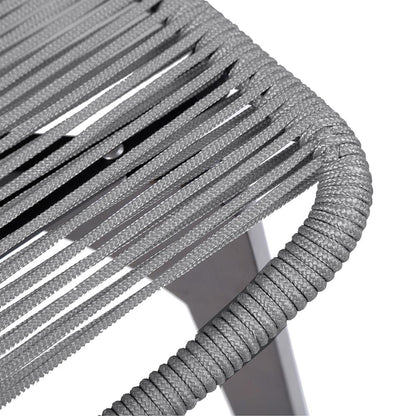 Armen Living - Island Outdoor Dark Eucalyptus Wood and Silver Rope Dining Chairs (Set of 2) - LCISSISL veiw 8