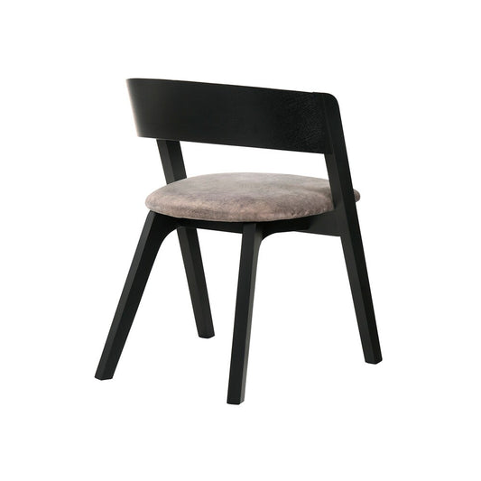Armen Living - Jackie Mid-Century Upholstered Dining Chairs in Black finish (Set of 2) - LCJASIBRBL veiw 2