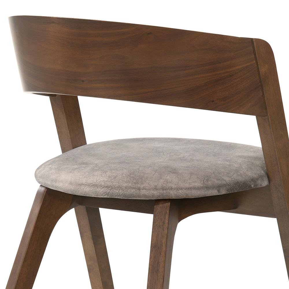 Armen Living - Jackie Mid-Century Upholstered Dining Chairs in Walnut finish (Set of 2) - LCJASIBRWA veiw 4