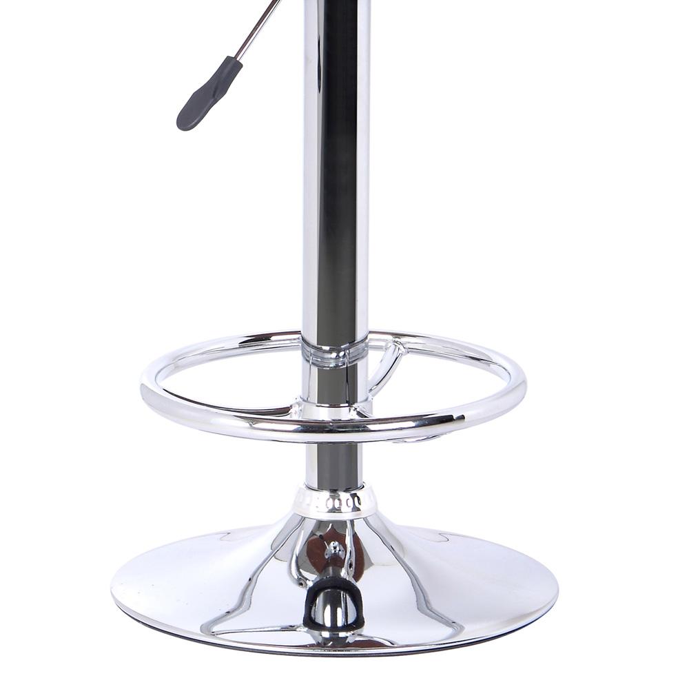 Armen Living - Java Barstool in Chrome finish with Walnut wood and Black Faux Leather - LCJABABLKWA veiw 3