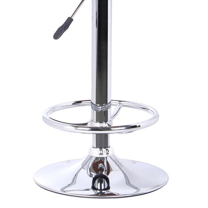 Armen Living - Java Barstool in Chrome finish with Walnut wood and Black Faux Leather - LCJABABLKWA veiw 3