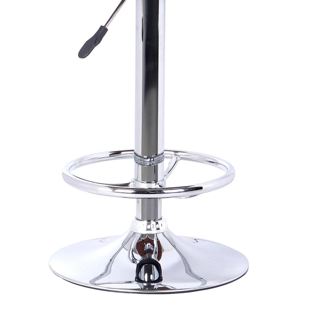 Armen Living - Java Barstool in Chrome finish with Walnut wood and Cream Faux Leather - LCJABACRWA veiw 3
