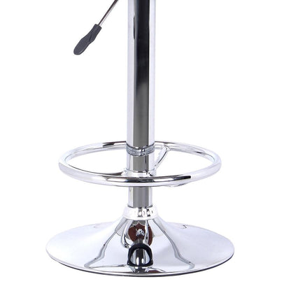Armen Living - Java Barstool in Chrome finish with Walnut wood and Cream Faux Leather - LCJABACRWA veiw 3