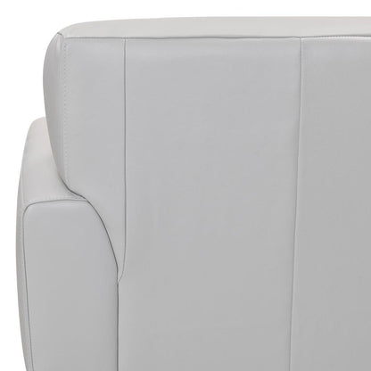 Armen Living - Jedd Contemporary Chair in Genuine Dove Gray Leather with Brown Wood Legs - LCJD1DV veiw 3