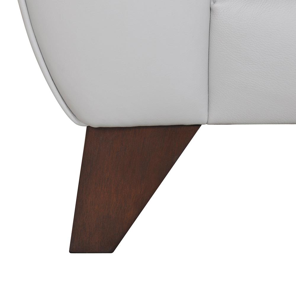 Armen Living - Jedd Contemporary Chair in Genuine Dove Gray Leather with Brown Wood Legs - LCJD1DV veiw 5