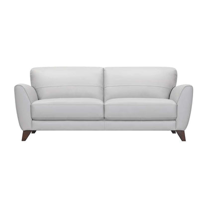 Armen Living - Jedd Contemporary Sofa in Genuine Dove Gray Leather with Brown Wood Legs - LCJD3DV veiw 1