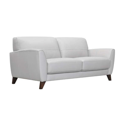 Armen Living - Jedd Contemporary Sofa in Genuine Dove Gray Leather with Brown Wood Legs - LCJD3DV veiw 2
