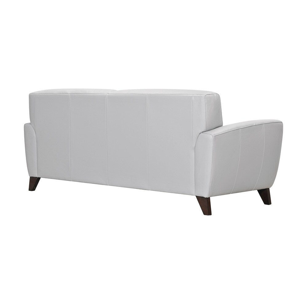 Armen Living - Jedd Contemporary Sofa in Genuine Dove Gray Leather with Brown Wood Legs - LCJD3DV veiw 6