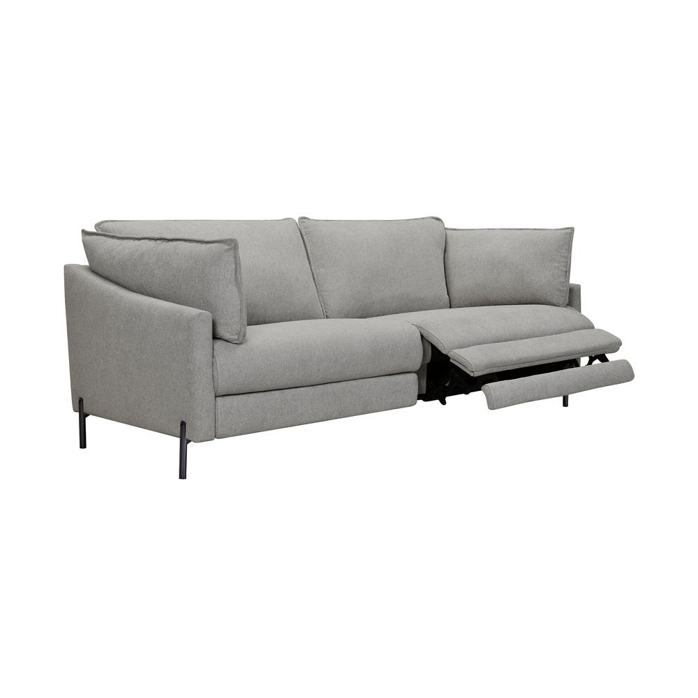 Armen Living - Juliett 80in Modern Gray Fabric Power Reclining Sofa - LCJU3GREY veiw 2