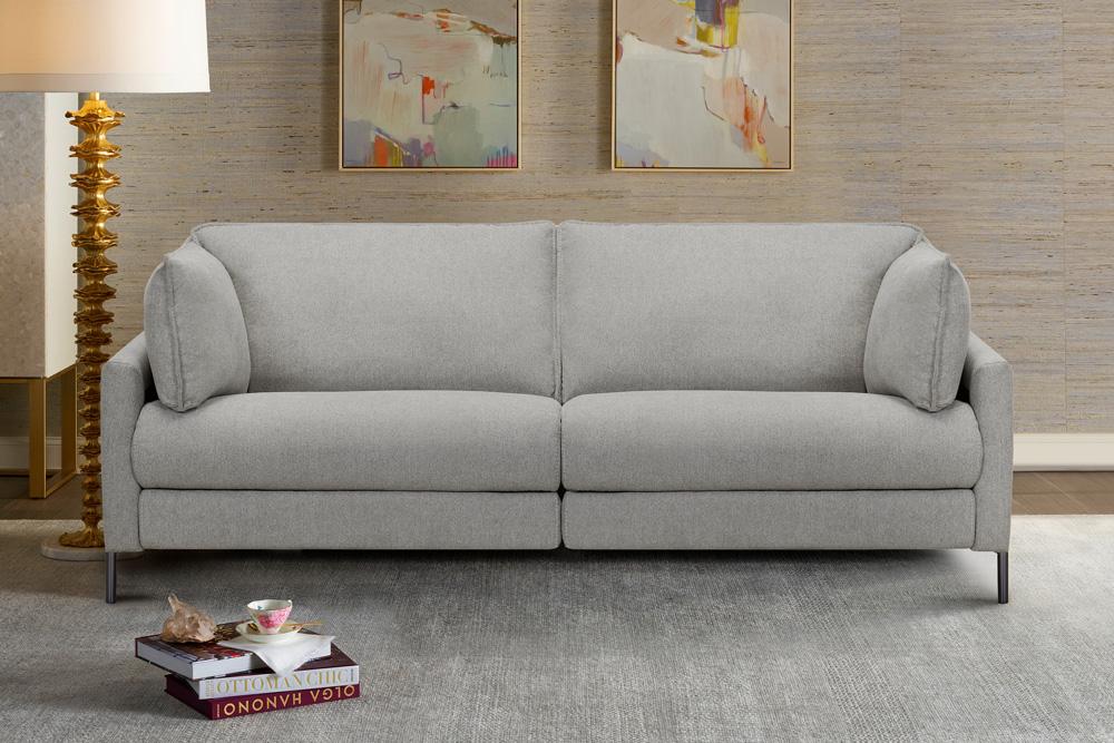 Armen Living - Juliett 80in Modern Gray Fabric Power Reclining Sofa - LCJU3GREY veiw 8