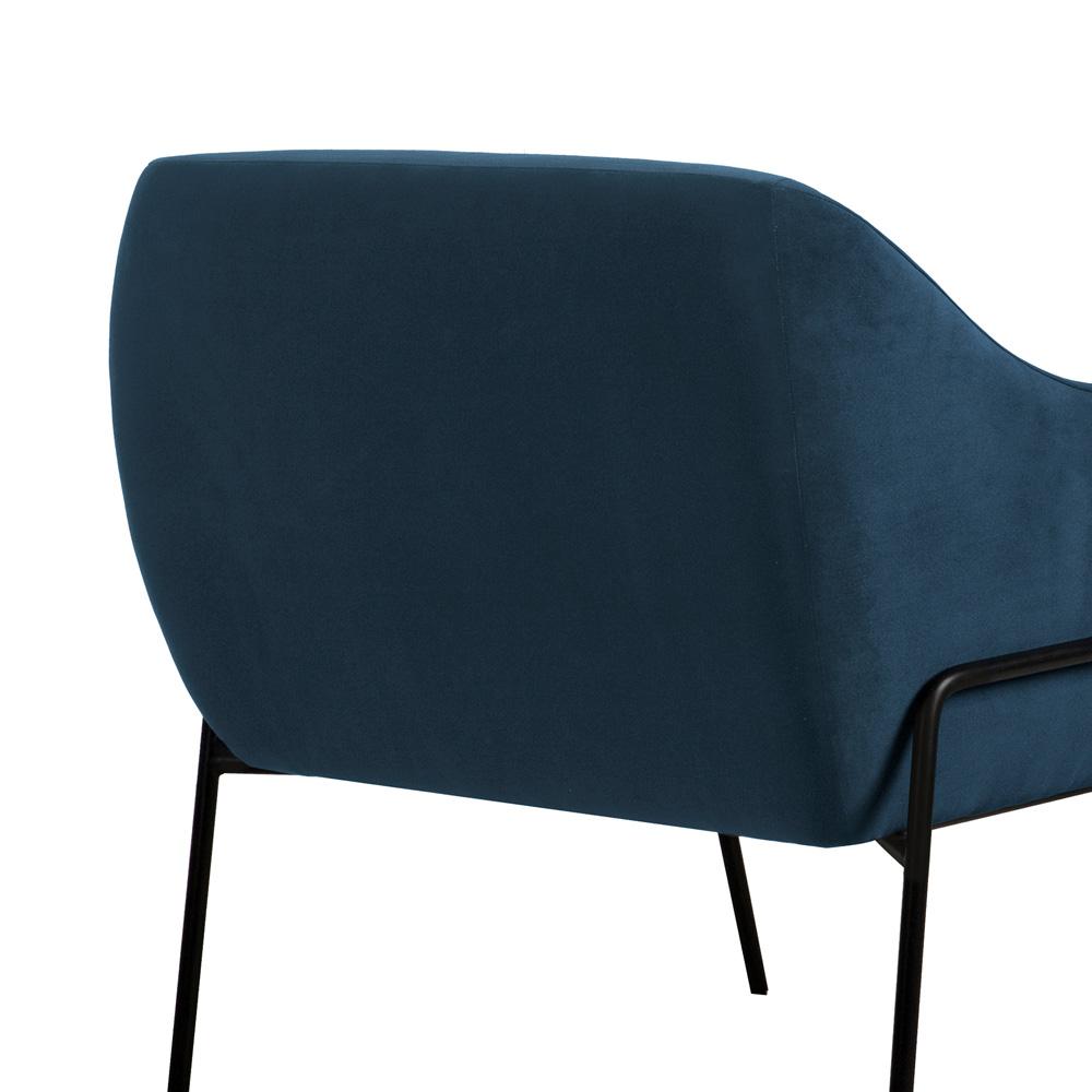 Armen Living - Karen Blue Velvet Modern Accent Chair - LCKRCHBLU veiw 3