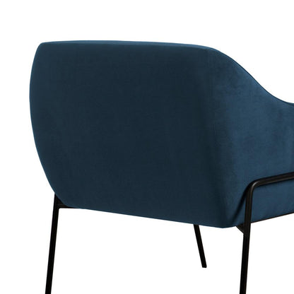 Armen Living - Karen Blue Velvet Modern Accent Chair - LCKRCHBLU veiw 3