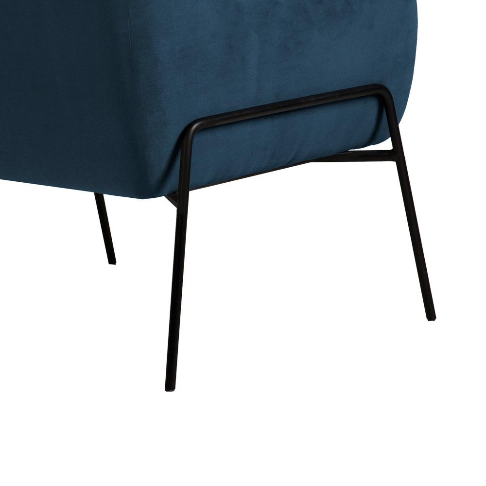 Armen Living - Karen Blue Velvet Modern Accent Chair - LCKRCHBLU veiw 4