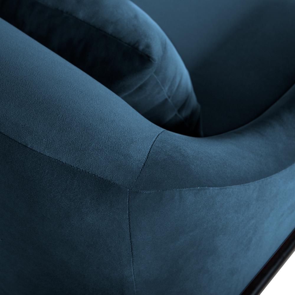 Armen Living - Karen Blue Velvet Modern Accent Chair - LCKRCHBLU veiw 5