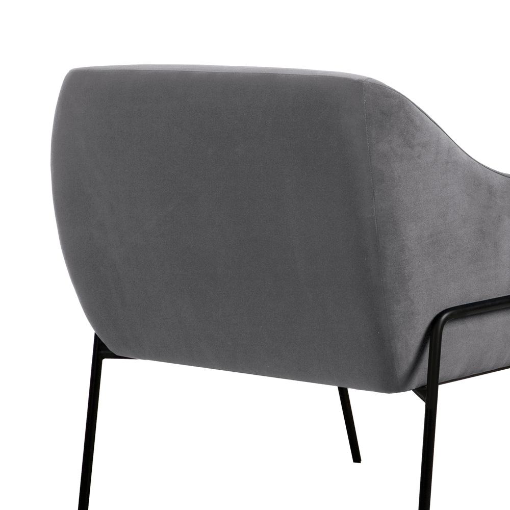 Armen Living - Karen Gray Velvet Modern Accent Chair - LCKRCHGRY veiw 3