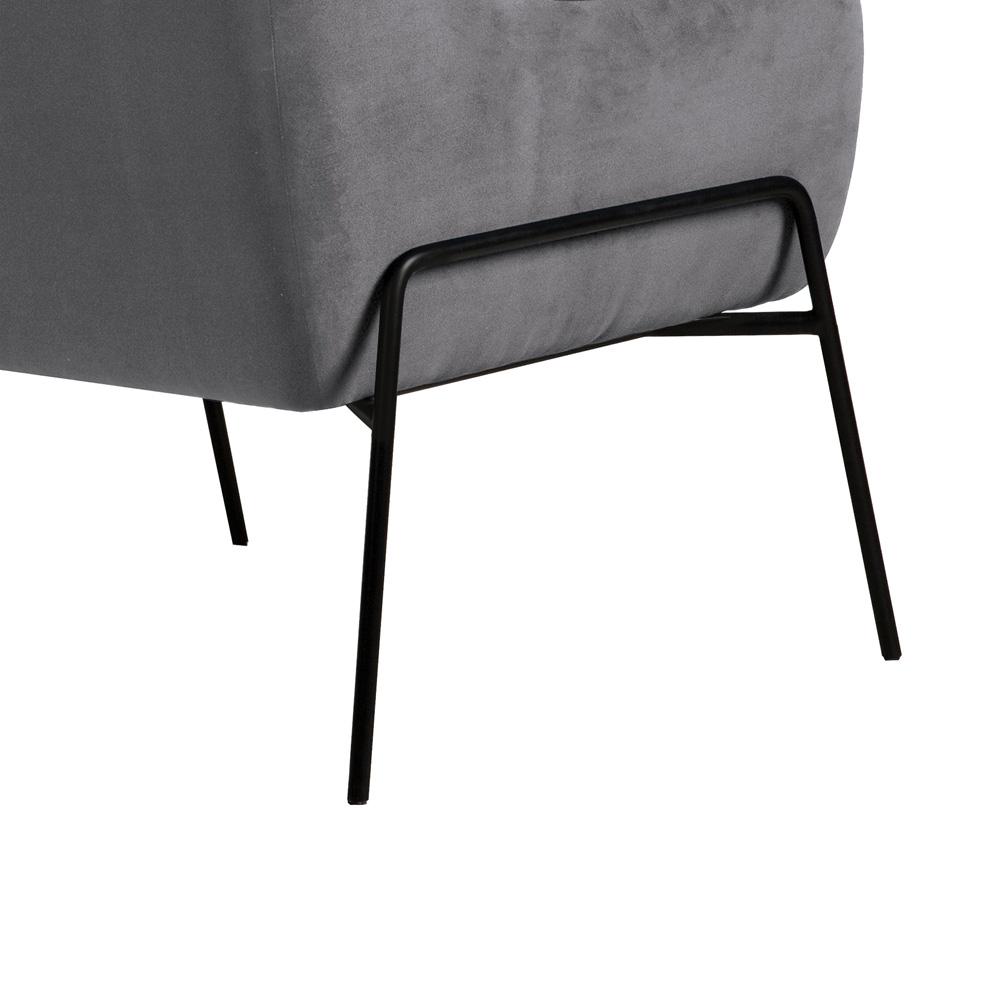 Armen Living - Karen Gray Velvet Modern Accent Chair - LCKRCHGRY veiw 4
