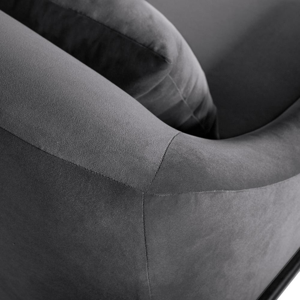 Armen Living - Karen Gray Velvet Modern Accent Chair - LCKRCHGRY veiw 5