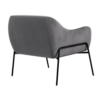 Armen Living - Karen Gray Velvet Modern Accent Chair - LCKRCHGRY veiw 6