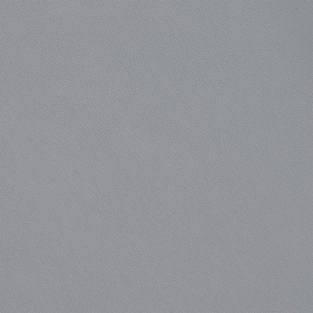 Armen Living - Kaylee Adjustable Height Swivel Grey Faux Leather and Brushed Stainless Steel Backless Bar Stool - LCKLSWBABSGR veiw 4