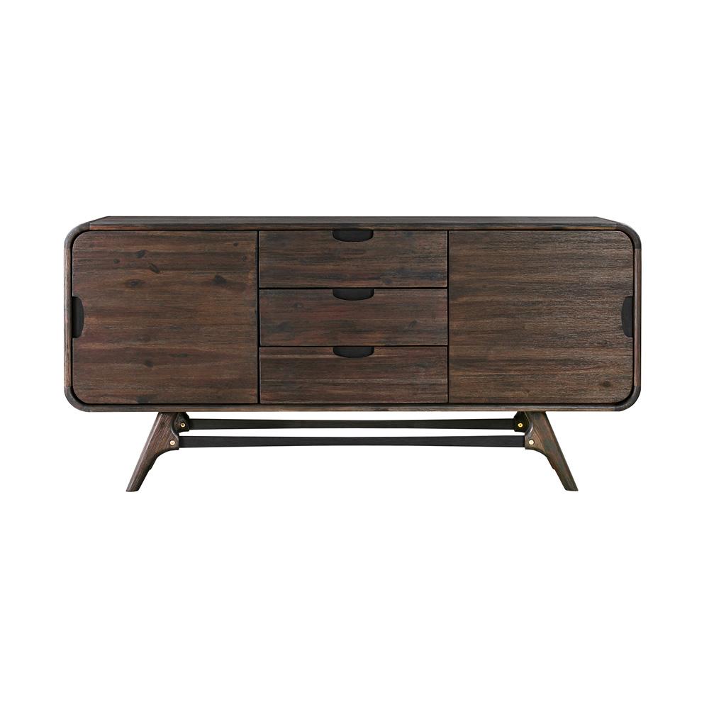 Armen Living - Kendra 3 Drawer Sideboard Buffet in Brown Acacia Wood - LCKDBUBR veiw 1