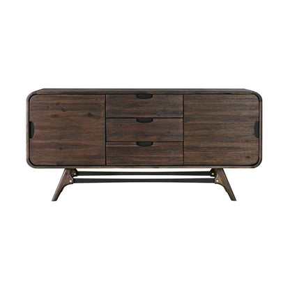 Armen Living - Kendra 3 Drawer Sideboard Buffet in Brown Acacia Wood - LCKDBUBR veiw 1