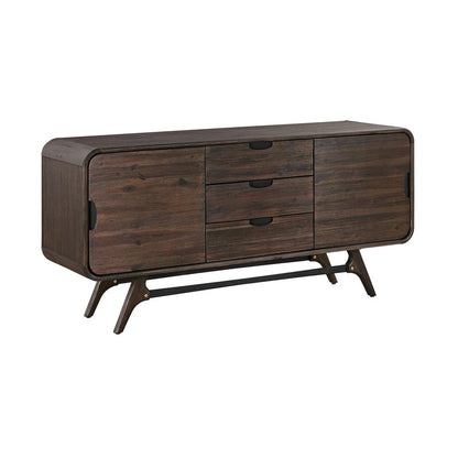 Armen Living - Kendra 3 Drawer Sideboard Buffet in Brown Acacia Wood - LCKDBUBR veiw 2