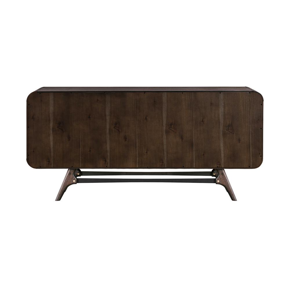 Armen Living - Kendra 3 Drawer Sideboard Buffet in Brown Acacia Wood - LCKDBUBR veiw 4