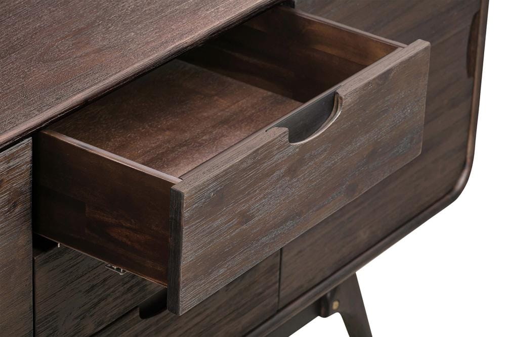 Armen Living - Kendra 3 Drawer Sideboard Buffet in Brown Acacia Wood - LCKDBUBR veiw 5
