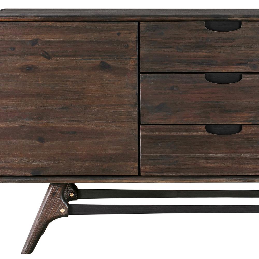 Armen Living - Kendra 3 Drawer Sideboard Buffet in Brown Acacia Wood - LCKDBUBR veiw 6