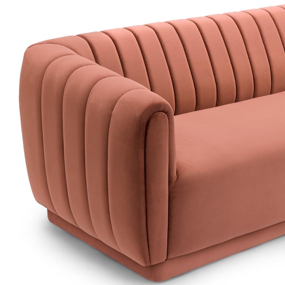Armen Living - Kinsley Blush Modern Velvet Sofa  - LCKN3BLUSH veiw 4