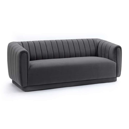 Armen Living - Kinsley Dark Gray Modern Velvet Sofa - LCKN3GREY veiw 2