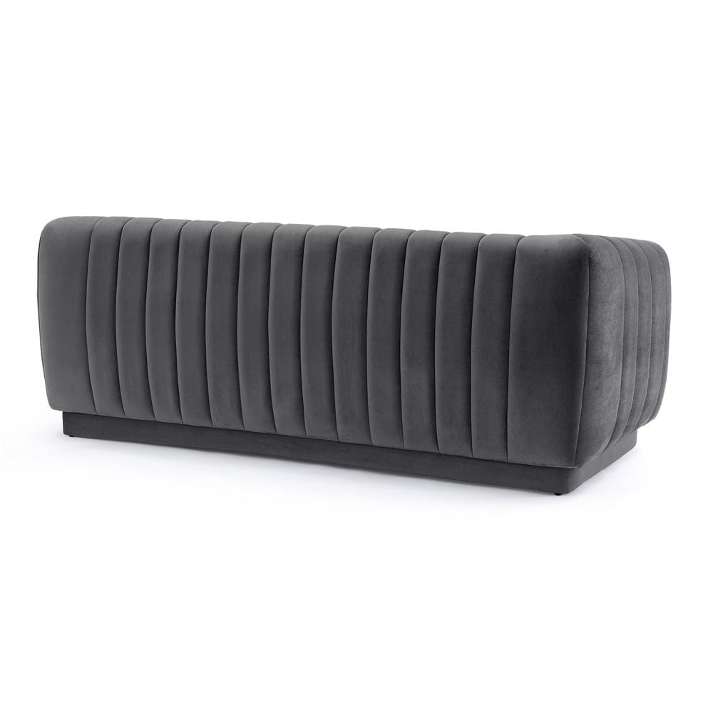 Armen Living - Kinsley Dark Gray Modern Velvet Sofa - LCKN3GREY veiw 3