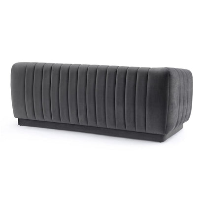Armen Living - Kinsley Dark Gray Modern Velvet Sofa - LCKN3GREY veiw 3