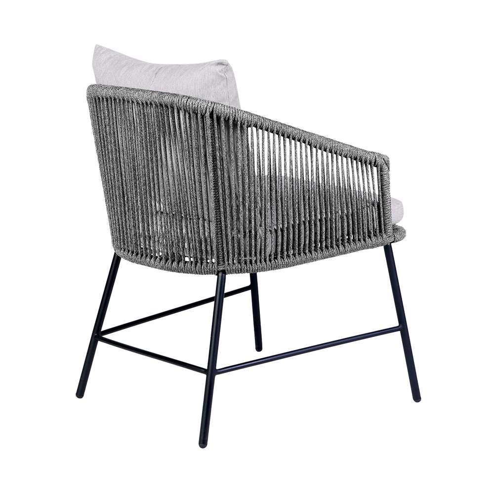 Armen Living - Koala and Calica 5 Piece Dining Set in Light Eucalyptus and Metal with Grey Rope - 840254332348 veiw 4