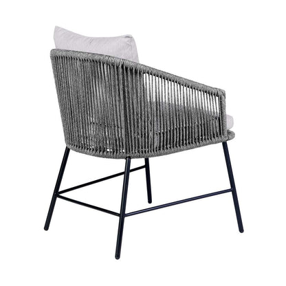 Armen Living - Koala and Calica 5 Piece Dining Set in Light Eucalyptus and Metal with Grey Rope - 840254332348 veiw 4