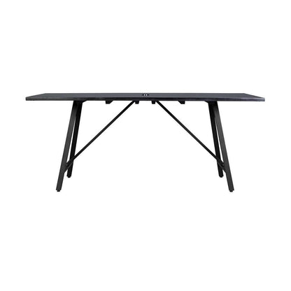 Armen Living - Koala and Clip 5 Piece Dining Set in Dark Eucalyptus Wood and Metal with Black Rope  - 840254332324 veiw 5