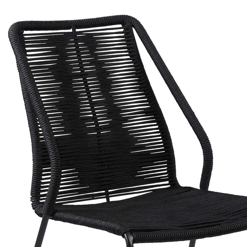 Armen Living - Koala and Clip 5 Piece Dining Set in Dark Eucalyptus Wood and Metal with Black Rope  - 840254332324 veiw 6