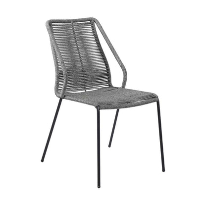 Armen Living - Koala and Clip 5 Piece Dining Set in Light Eucalyptus Wood and Metal with Grey Rope  - 840254332331 veiw 2