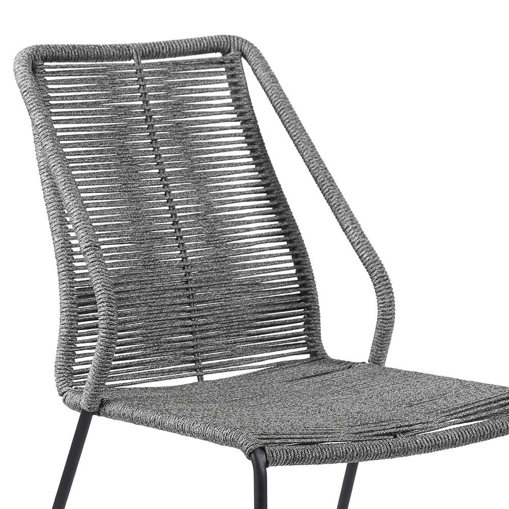 Armen Living - Koala and Clip 5 Piece Dining Set in Light Eucalyptus Wood and Metal with Grey Rope  - 840254332331 veiw 6