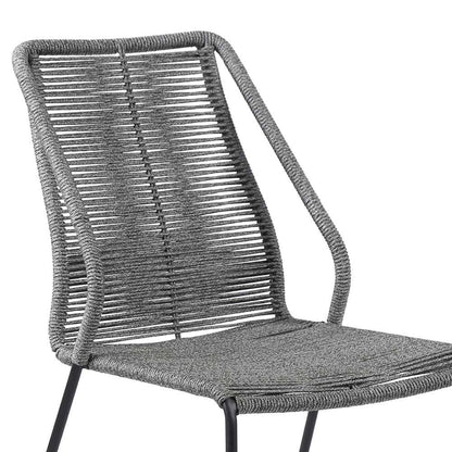 Armen Living - Koala and Clip 5 Piece Dining Set in Light Eucalyptus Wood and Metal with Grey Rope  - 840254332331 veiw 6