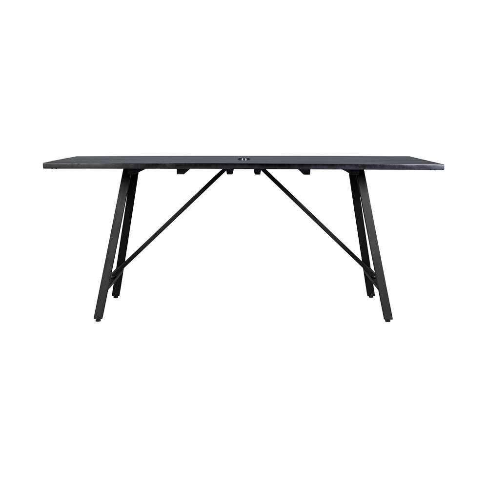 Armen Living - Koala Outdoor Patio Dark Eucalyptus Wood and Metal Rectangle Dining Table - 840254332317 veiw 2
