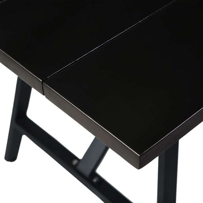 Armen Living - Koala Outdoor Patio Dark Eucalyptus Wood and Metal Rectangle Dining Table - 840254332317 veiw 4
