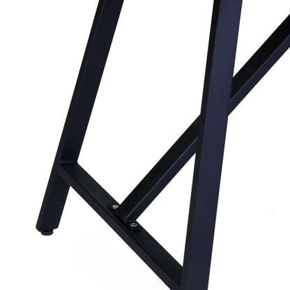 Armen Living - Koala Outdoor Patio Light Eucalyptus Wood and Metal Rectangle Dining Table - 840254332300 veiw 4