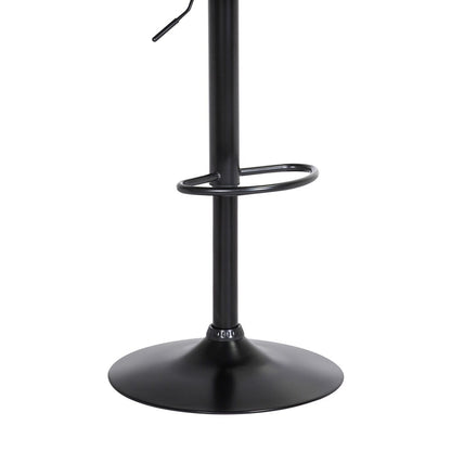 Armen Living  - Lydia Adjustable Black Wood Bar Stool in Light Grey Fabric with Black Metal - LCLYBABLKLTGR veiw 8