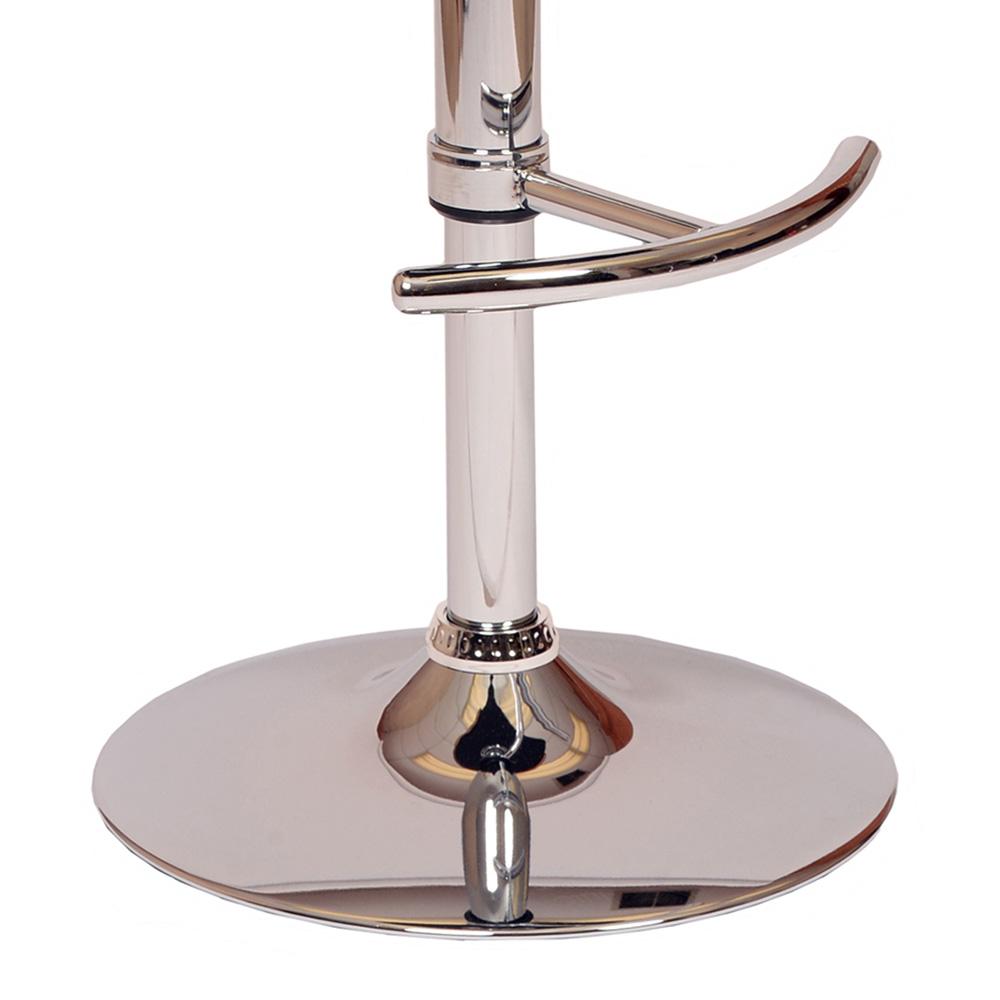 Armen Living - Malibu Swivel Barstool In Black PU/ Walnut Veneer and Chrome Base - LCMASWBABLWA veiw 3