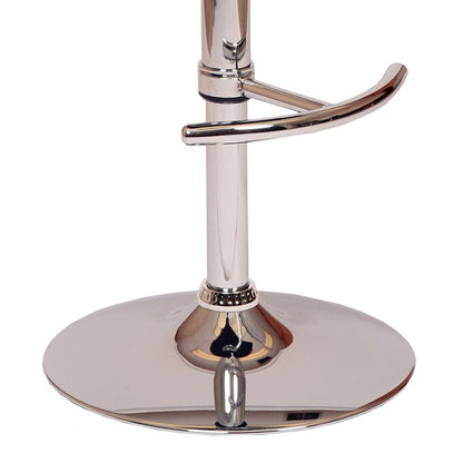 Armen Living - Malibu Swivel Barstool In Black PU/ Walnut Veneer and Chrome Base - LCMASWBABLWA veiw 3