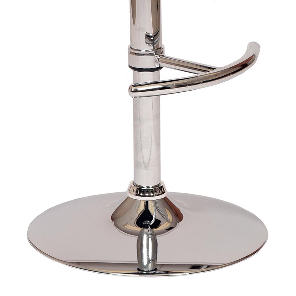 Armen Living - Malibu Swivel Barstool In Cream PU/ Walnut Veneer and Chrome Base - LCMASWBACRWA veiw 3