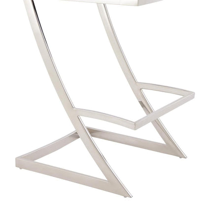 Armen Living - Marc 30in Vintage Black Faux Leather and Brushed Stainless Steel Bar Stool - LCMRBABSVB30 veiw 8
